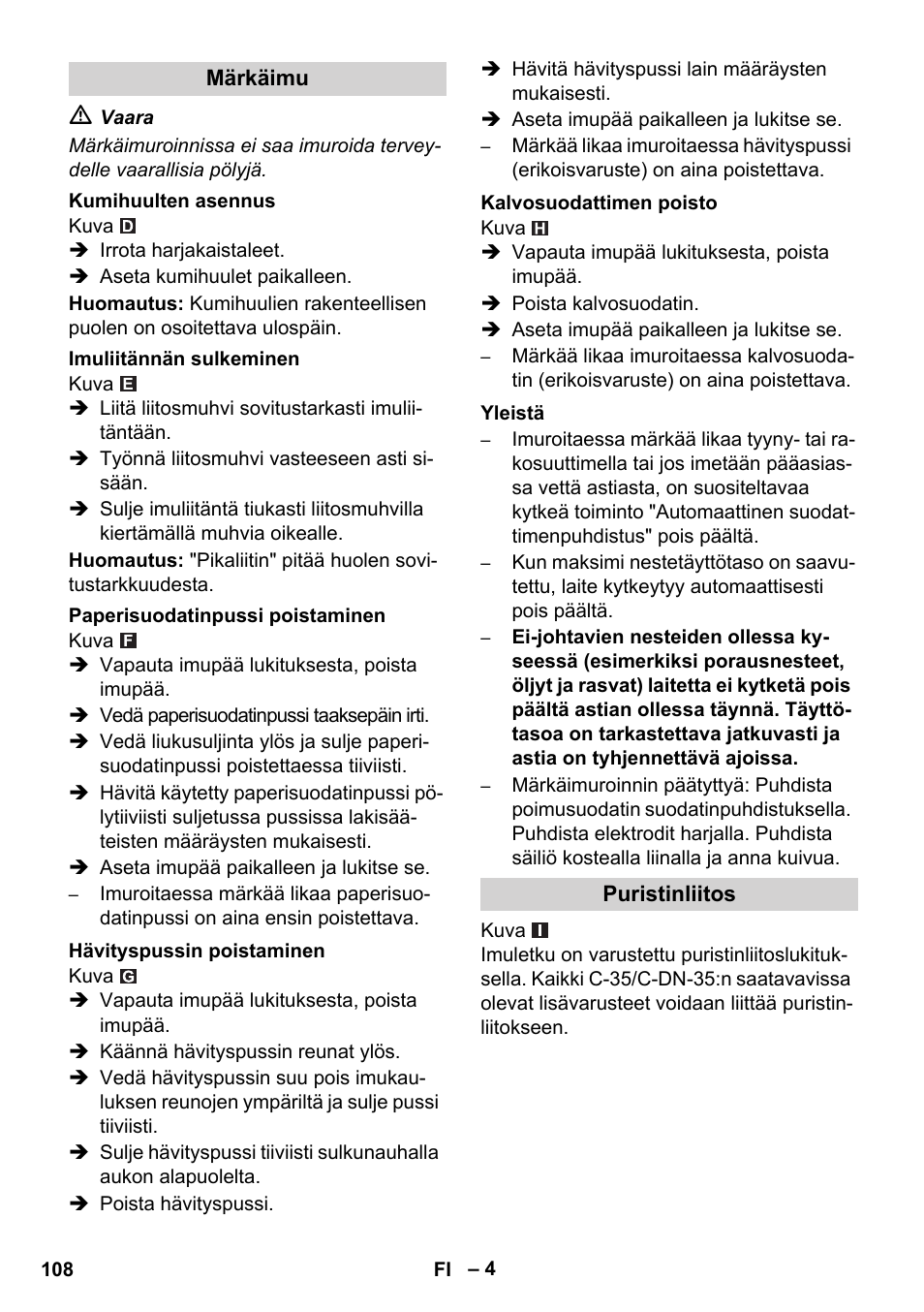 Karcher NT 35-1 Tact Te M User Manual | Page 108 / 284