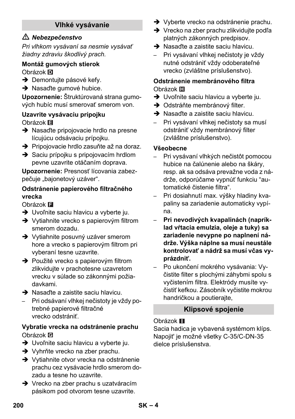 Karcher NT 35-1 Tact Te M User Manual | Page 200 / 284