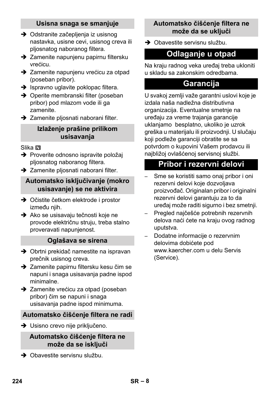 Karcher NT 35-1 Tact Te M User Manual | Page 224 / 284