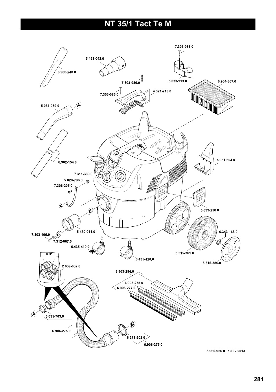 Nt 35/1 tact te m | Karcher NT 35-1 Tact Te M User Manual | Page 281 / 284