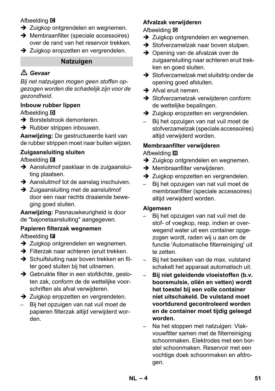 Karcher NT 35-1 Tact Te M User Manual | Page 51 / 284