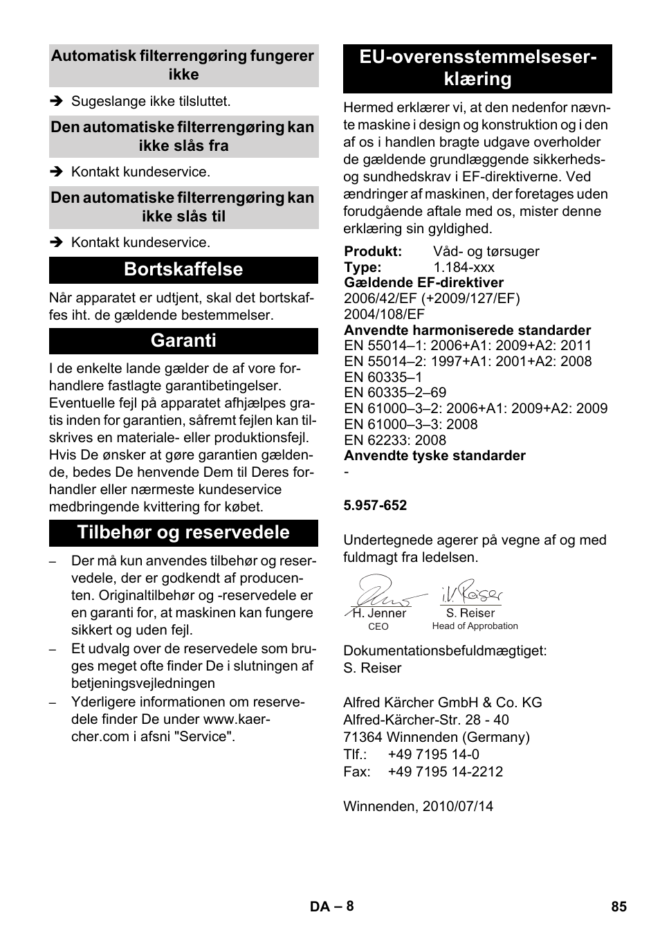 Karcher NT 35-1 Tact Te M User Manual | Page 85 / 284