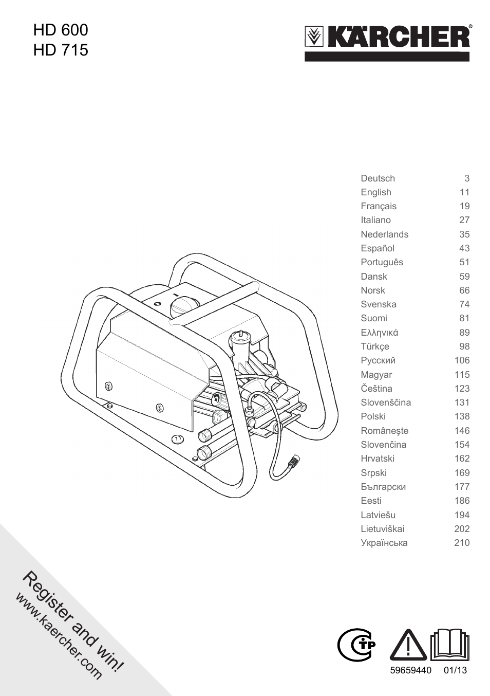 Karcher HD 715 User Manual | 222 pages