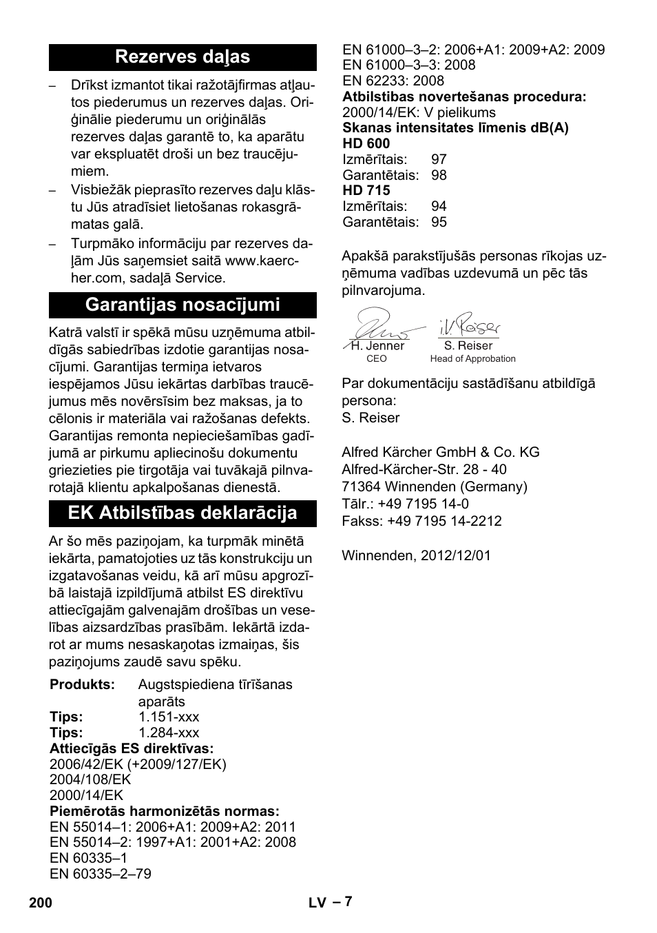 Karcher HD 715 User Manual | Page 200 / 222