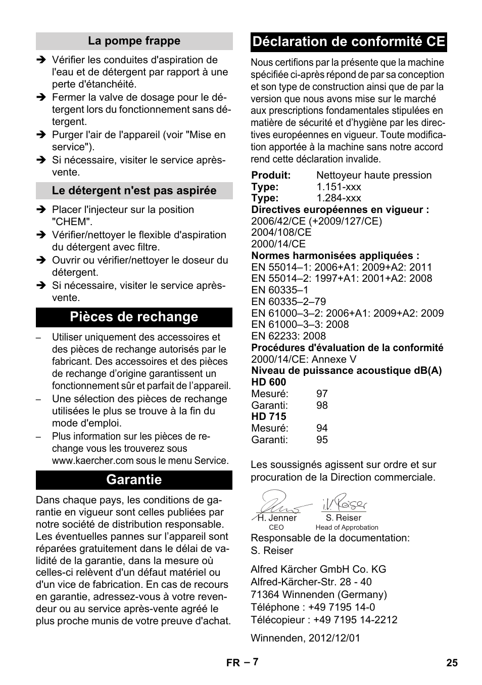 Karcher HD 715 User Manual | Page 25 / 222