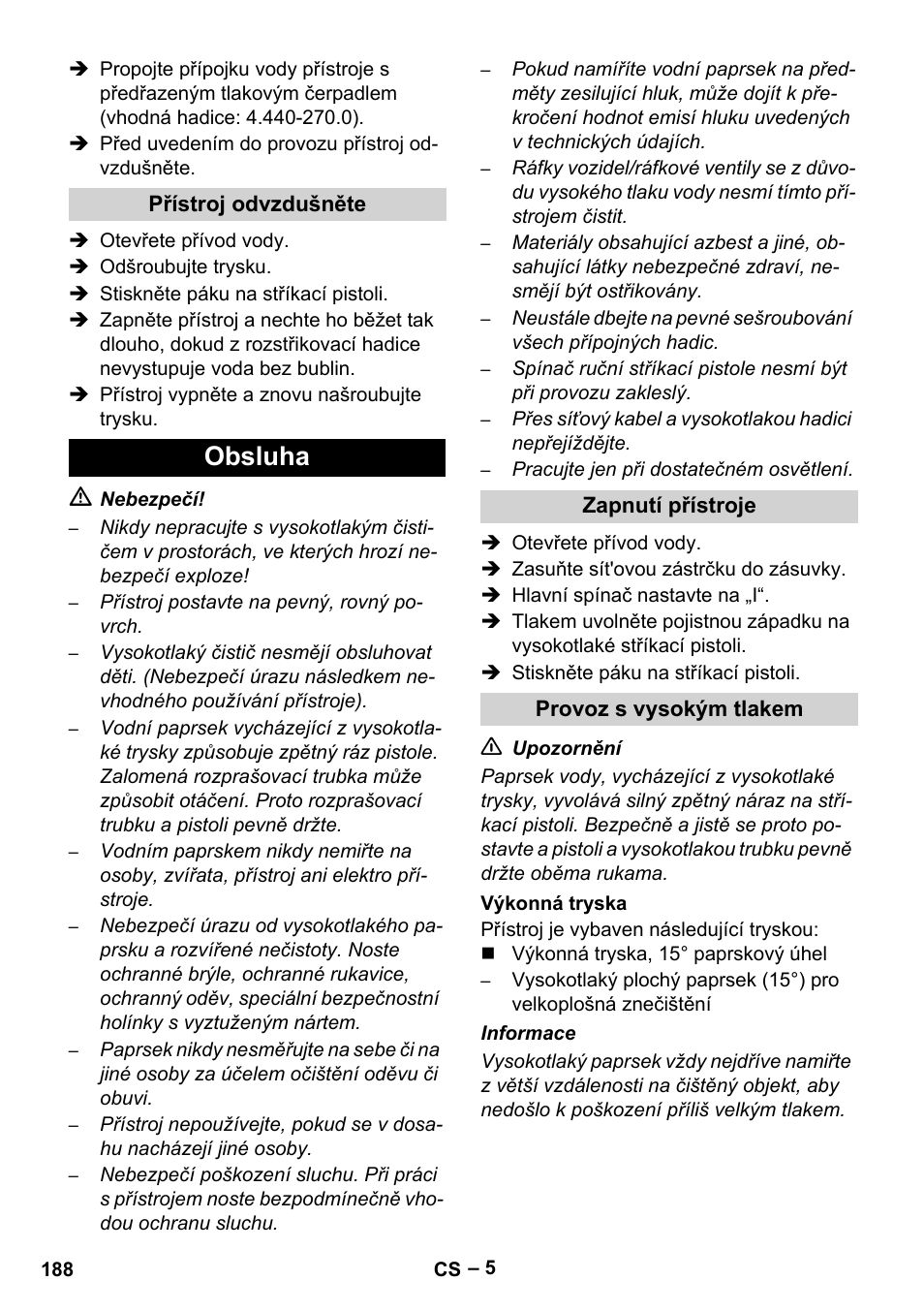 Obsluha | Karcher HD 9-50-4 User Manual | Page 188 / 340