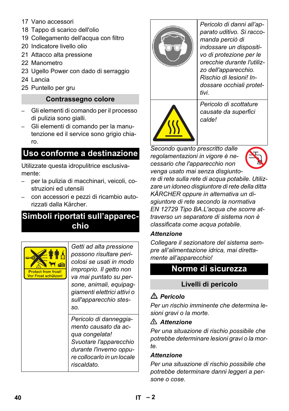 Norme di sicurezza | Karcher HD 9-50-4 User Manual | Page 40 / 340