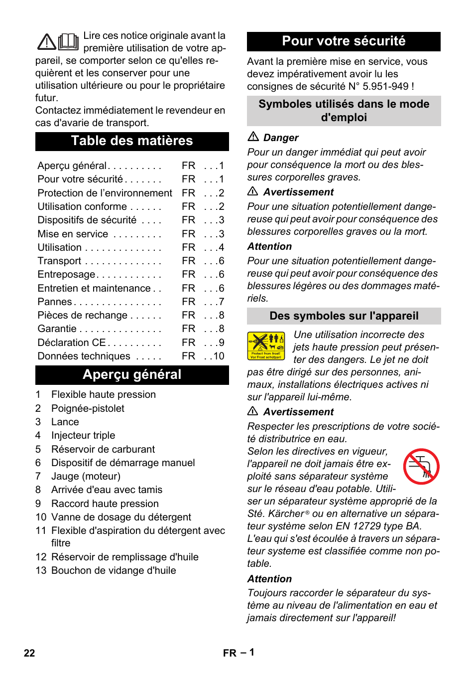 Karcher HD 801 B User Manual | Page 22 / 254