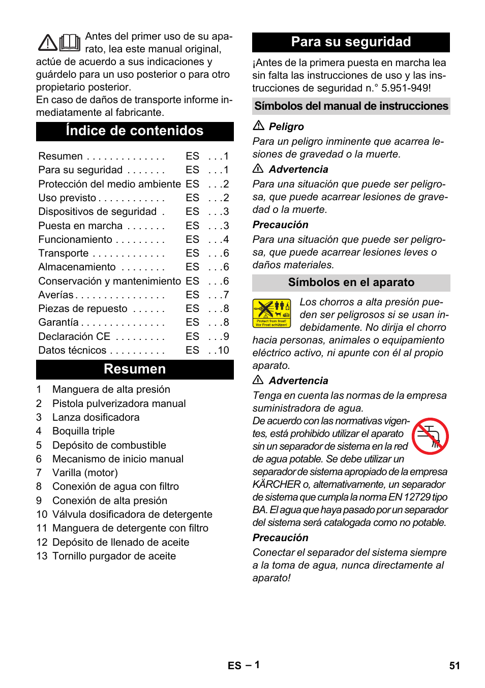 Karcher HD 801 B User Manual | Page 51 / 254