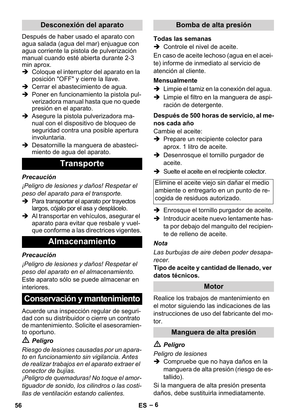 Karcher HD 801 B User Manual | Page 56 / 254