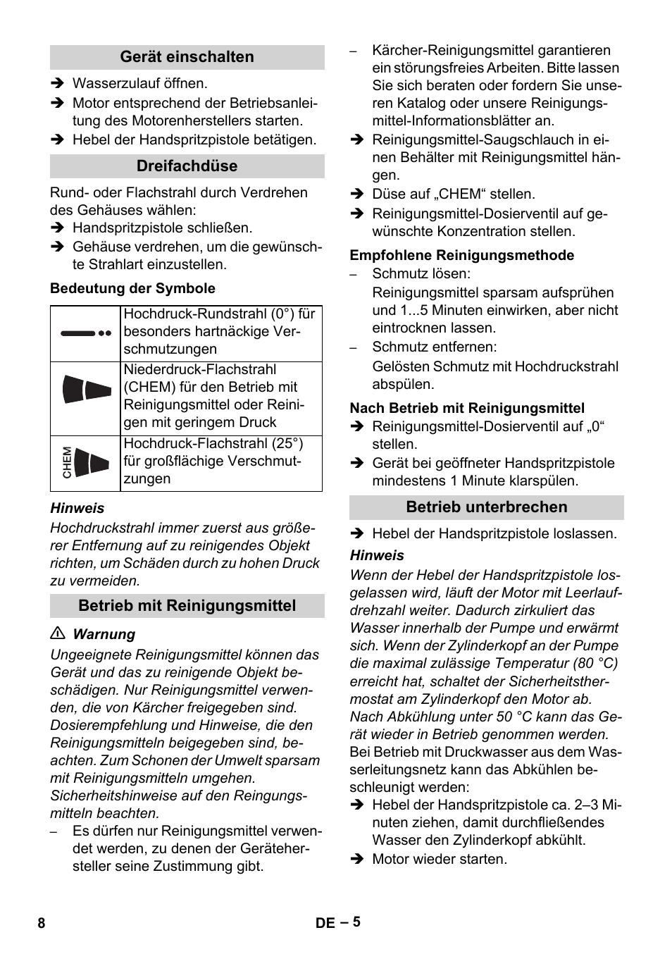 Karcher HD 801 B User Manual | Page 8 / 254