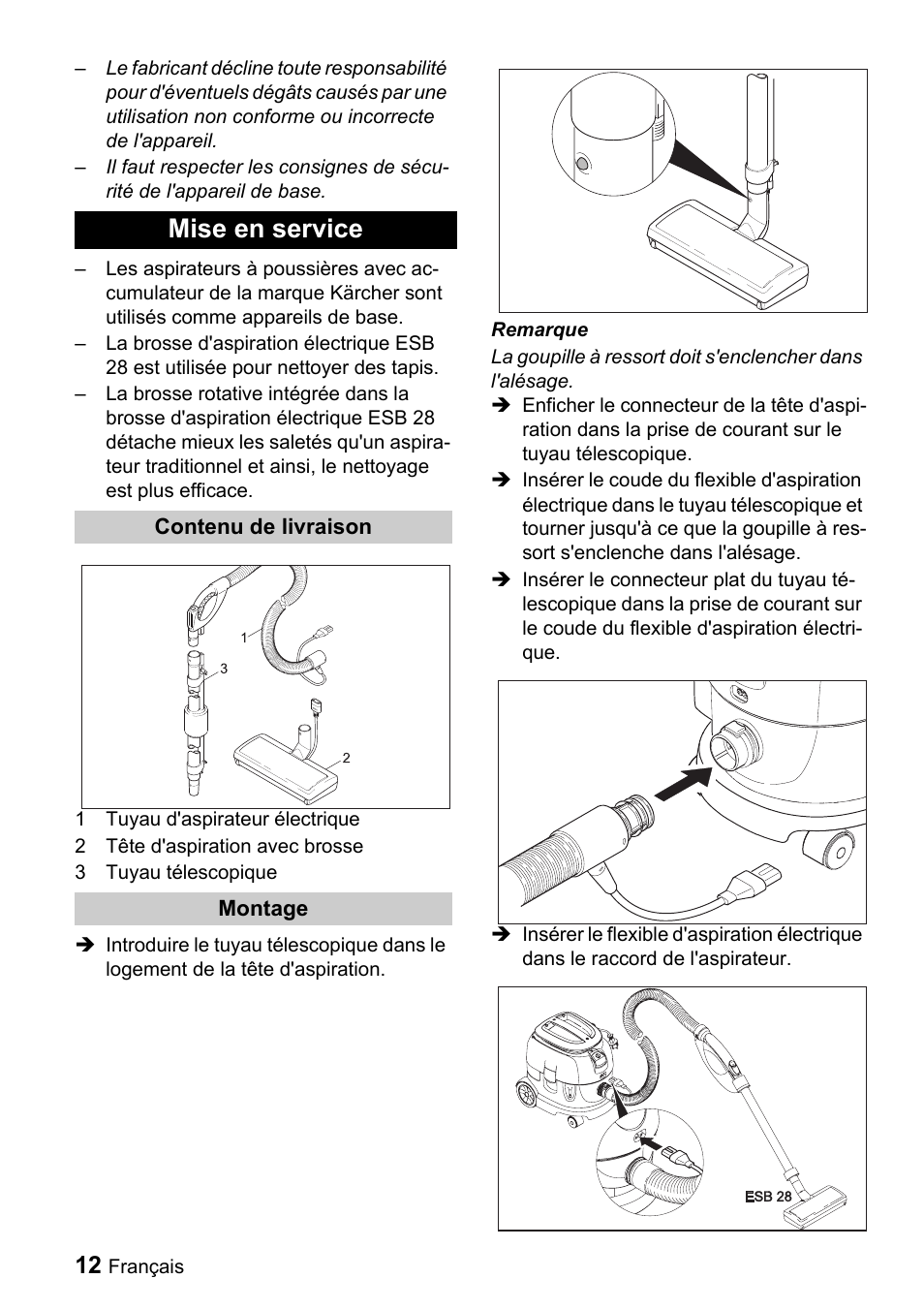 Mise en service | Karcher T 9-1 Bp User Manual | Page 12 / 112