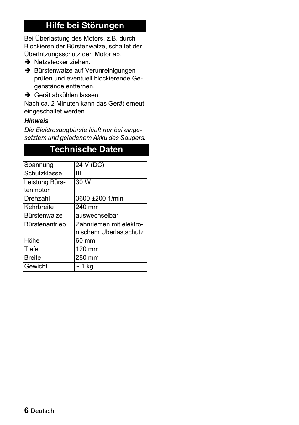 Hilfe bei störungen technische daten | Karcher T 9-1 Bp User Manual | Page 6 / 112