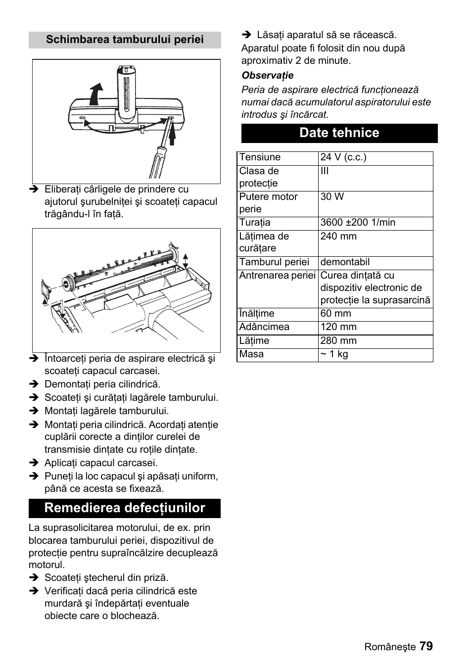 Remedierea defecţiunilor date tehnice | Karcher T 9-1 Bp User Manual | Page 79 / 112