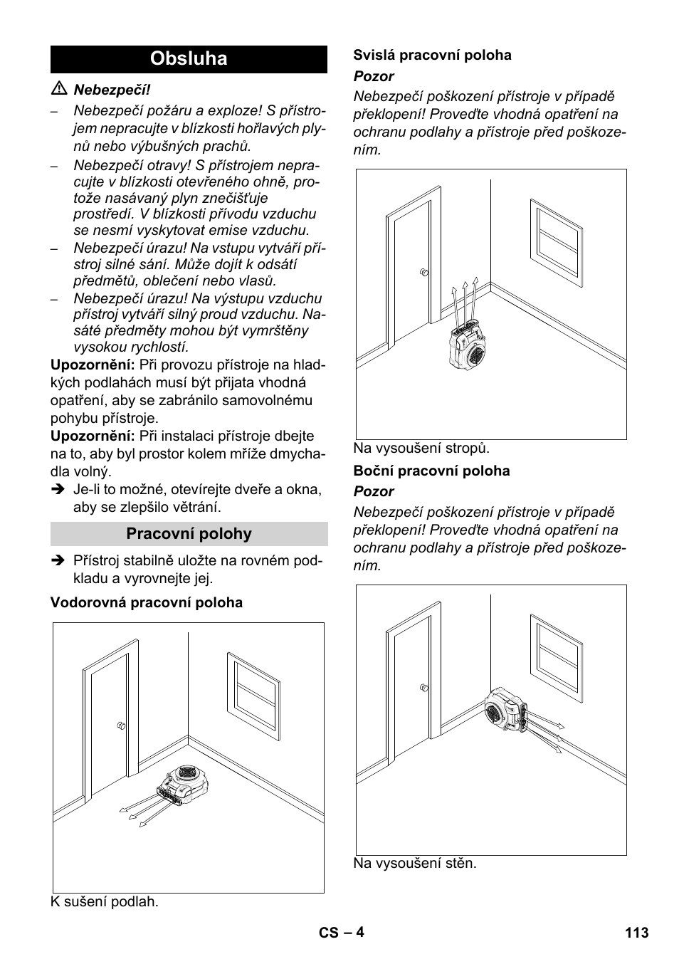 Obsluha | Karcher AB 20 User Manual | Page 113 / 204