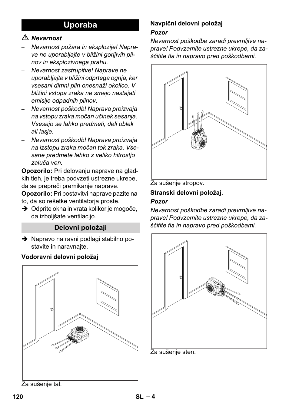 Uporaba | Karcher AB 20 User Manual | Page 120 / 204