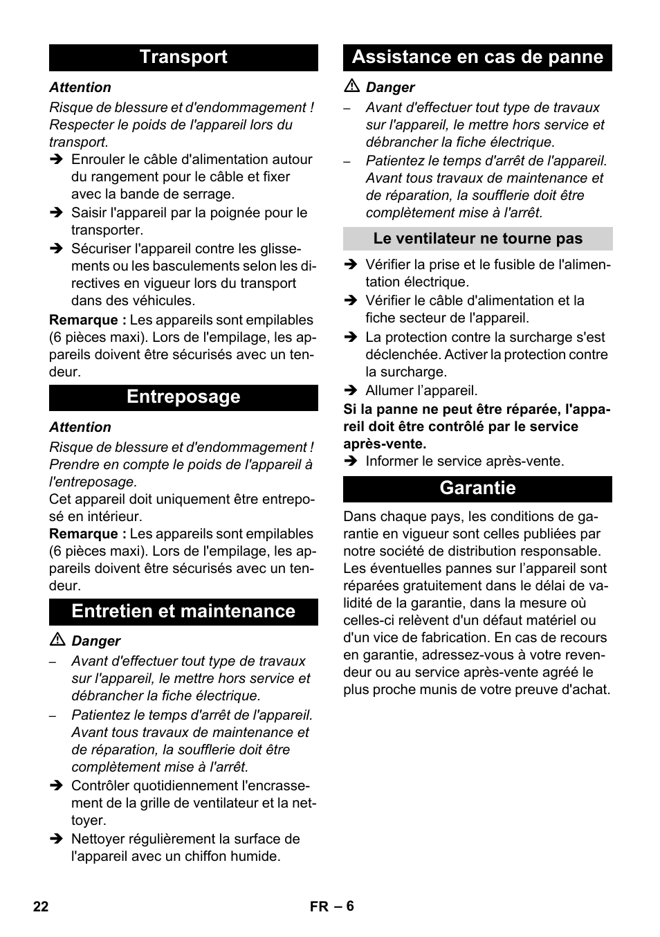 Garantie | Karcher AB 20 User Manual | Page 22 / 204