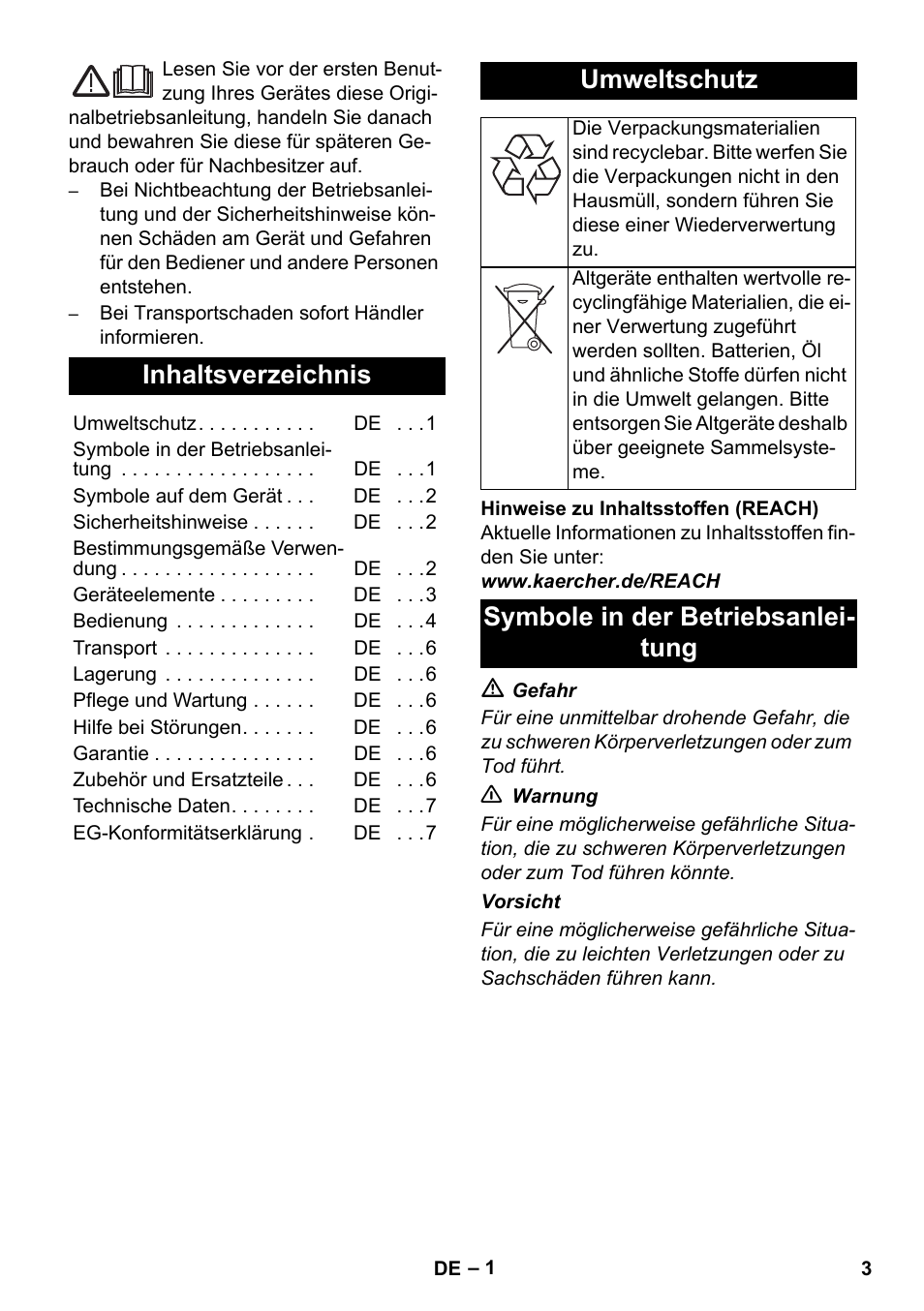 Karcher AB 20 User Manual | Page 3 / 204