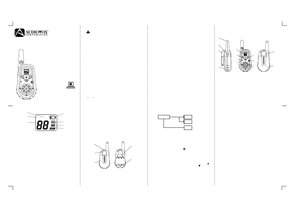 Audiovox GMRS672 User Manual | 2 pages