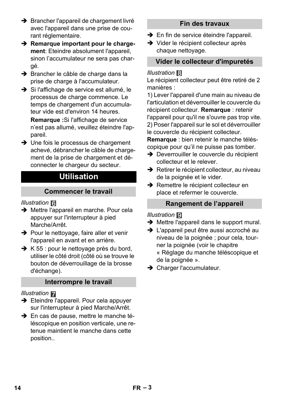 Utilisation | Karcher K 55 Pet Plus User Manual | Page 14 / 136