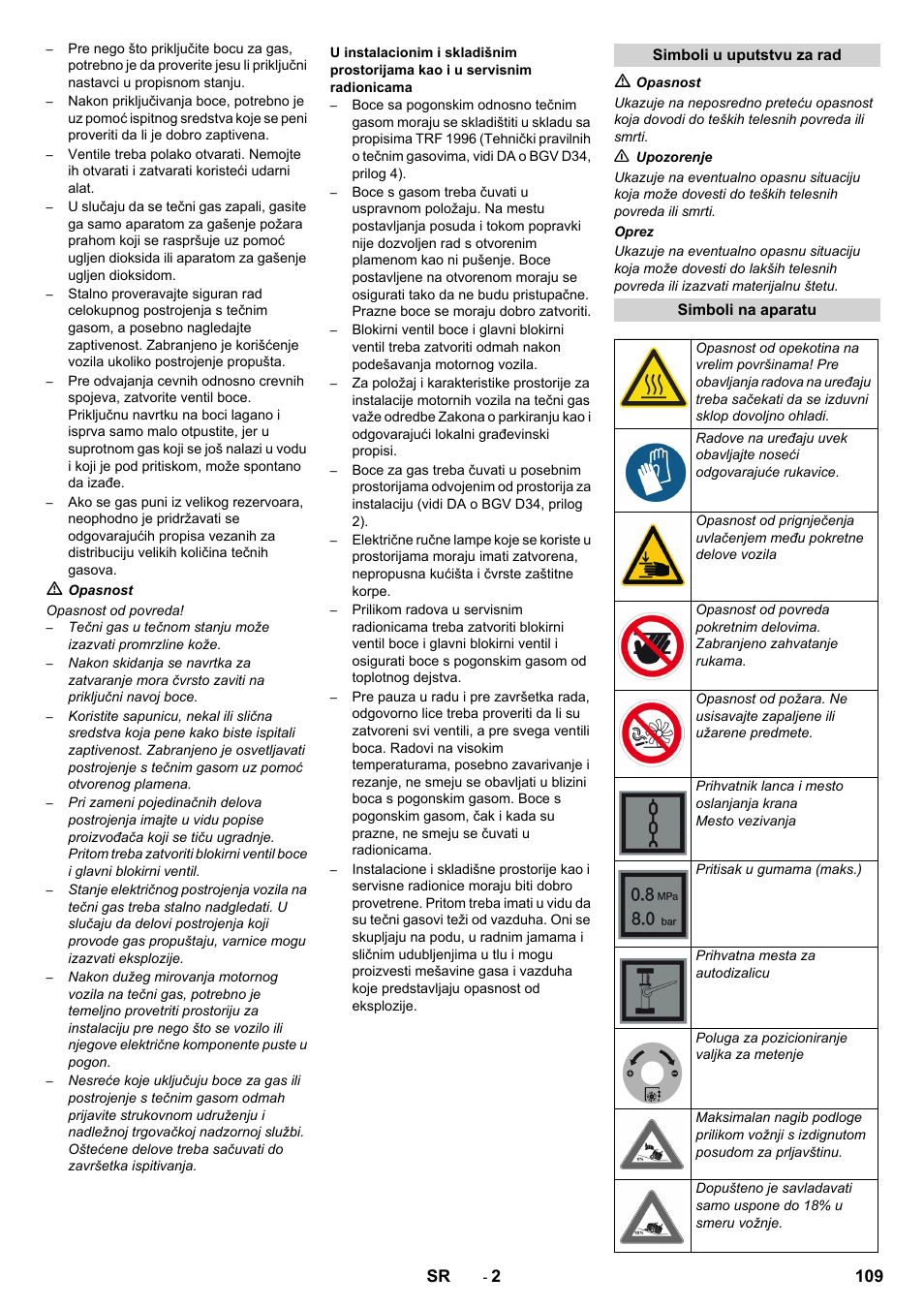 Karcher KM 150-500 LPG User Manual | Page 109 / 148
