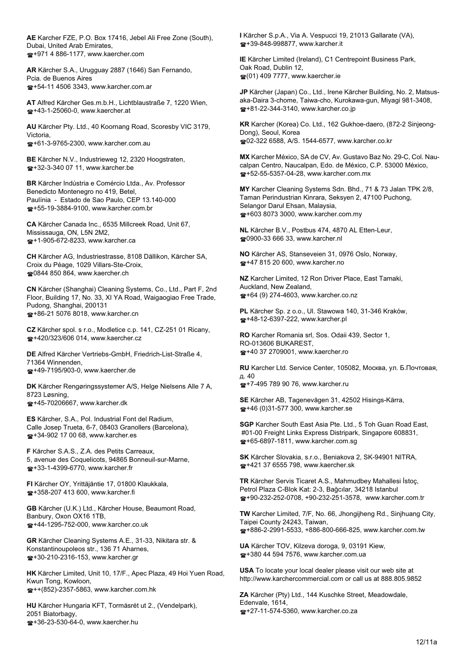 Karcher KM 150-500 LPG User Manual | Page 148 / 148