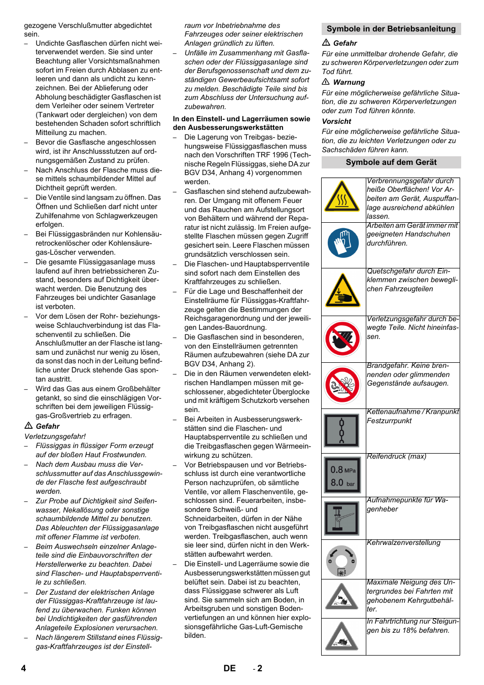Karcher KM 150-500 LPG User Manual | Page 4 / 148