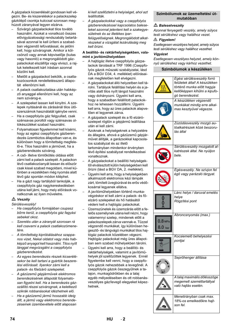 Karcher KM 150-500 LPG User Manual | Page 74 / 148