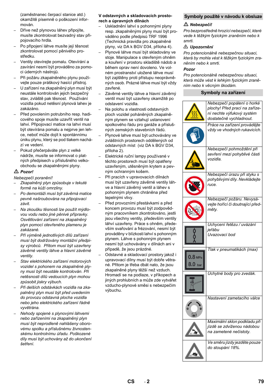 Karcher KM 150-500 LPG User Manual | Page 79 / 148