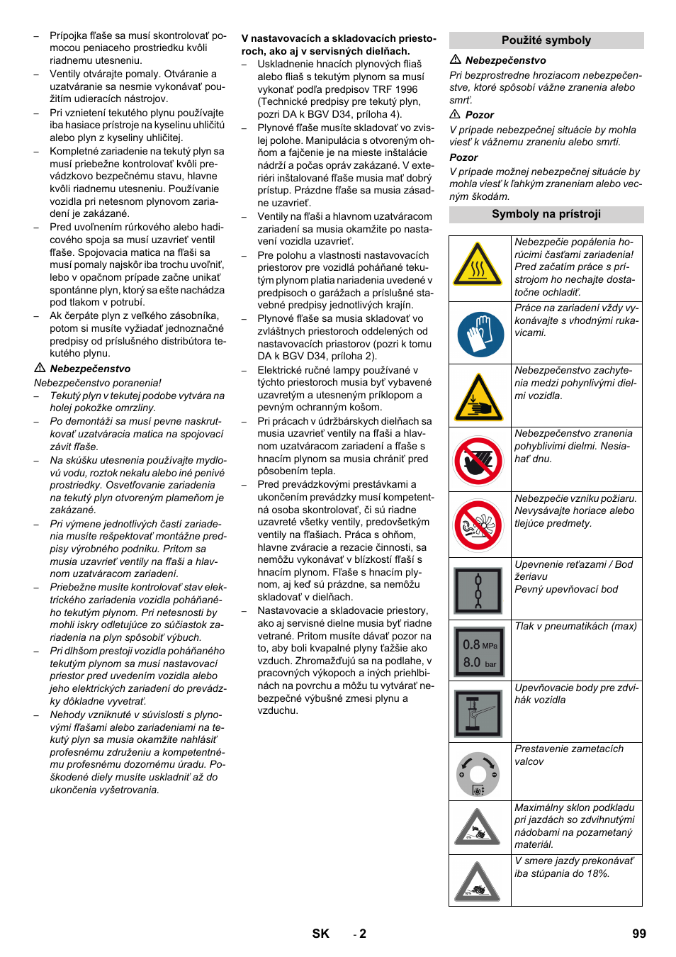 Karcher KM 150-500 LPG User Manual | Page 99 / 148