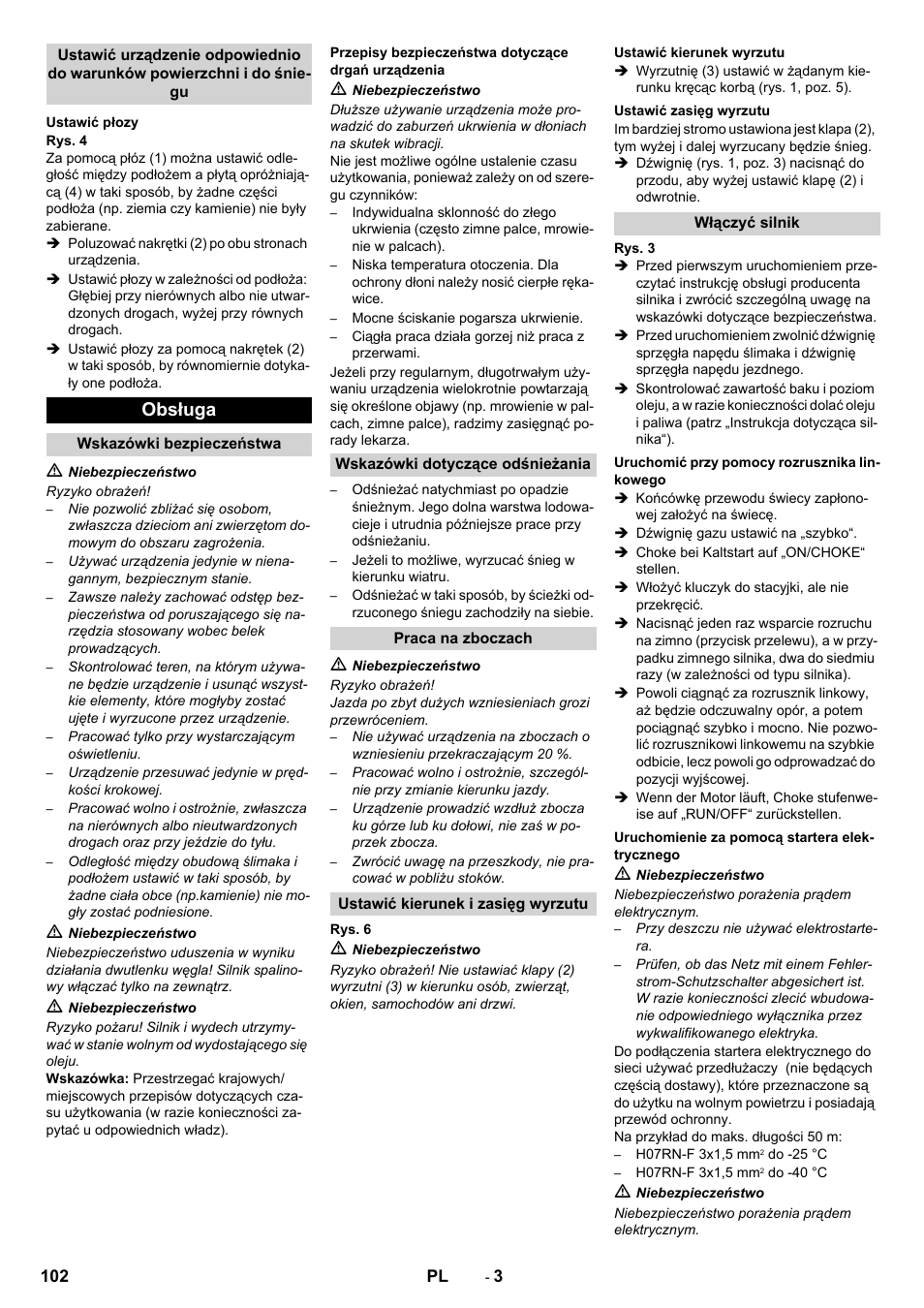 Obsługa | Karcher STH 10-76 W User Manual | Page 102 / 136