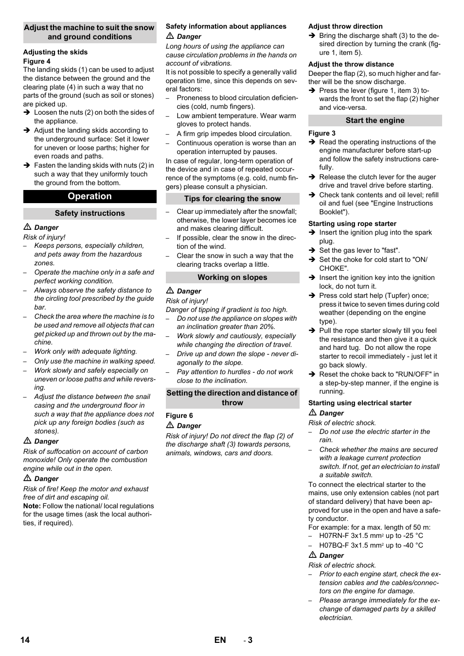 Operation | Karcher STH 10-76 W User Manual | Page 14 / 136