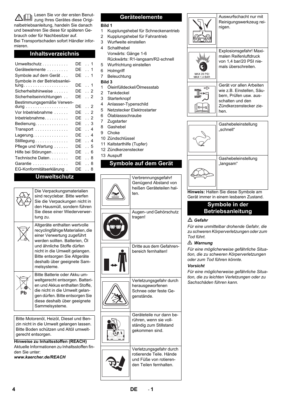 Karcher STH 10-76 W User Manual | Page 4 / 136