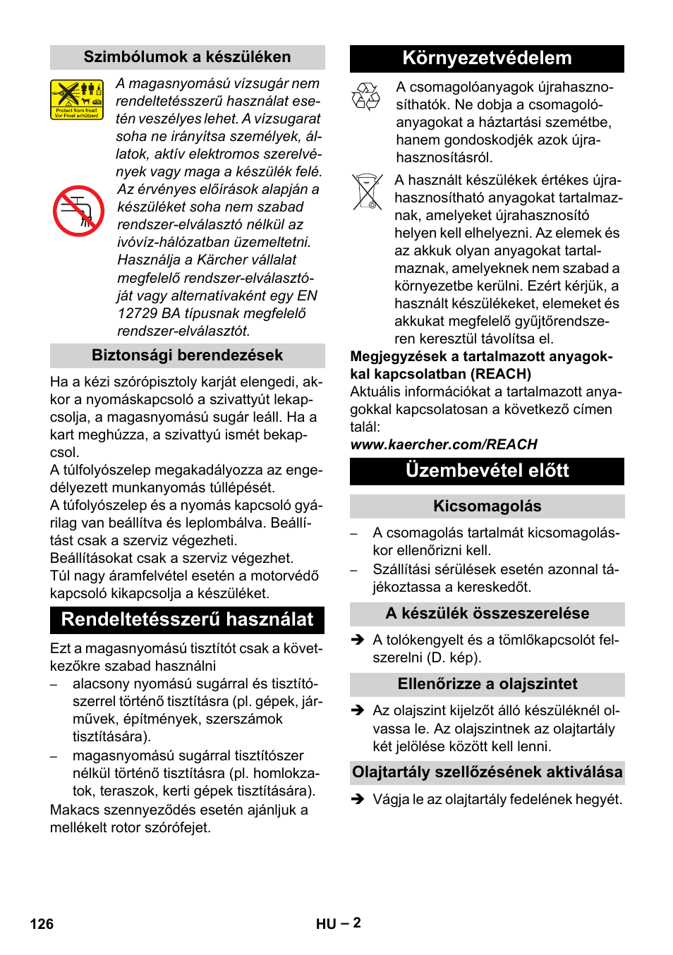 Karcher HD 10-25-4 Cage Plus User Manual | Page 126 / 238