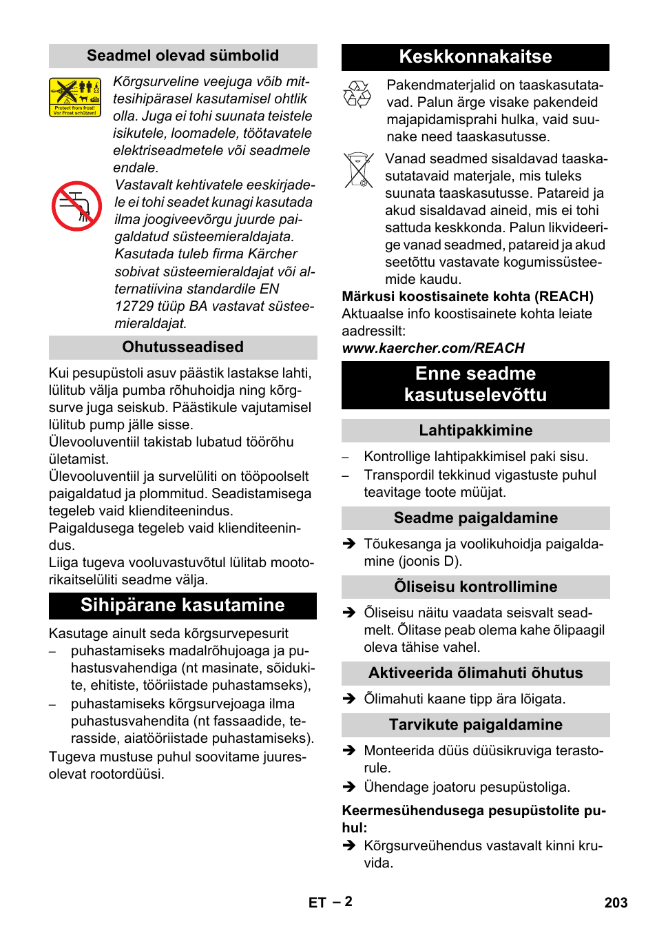 Karcher HD 10-25-4 Cage Plus User Manual | Page 203 / 238