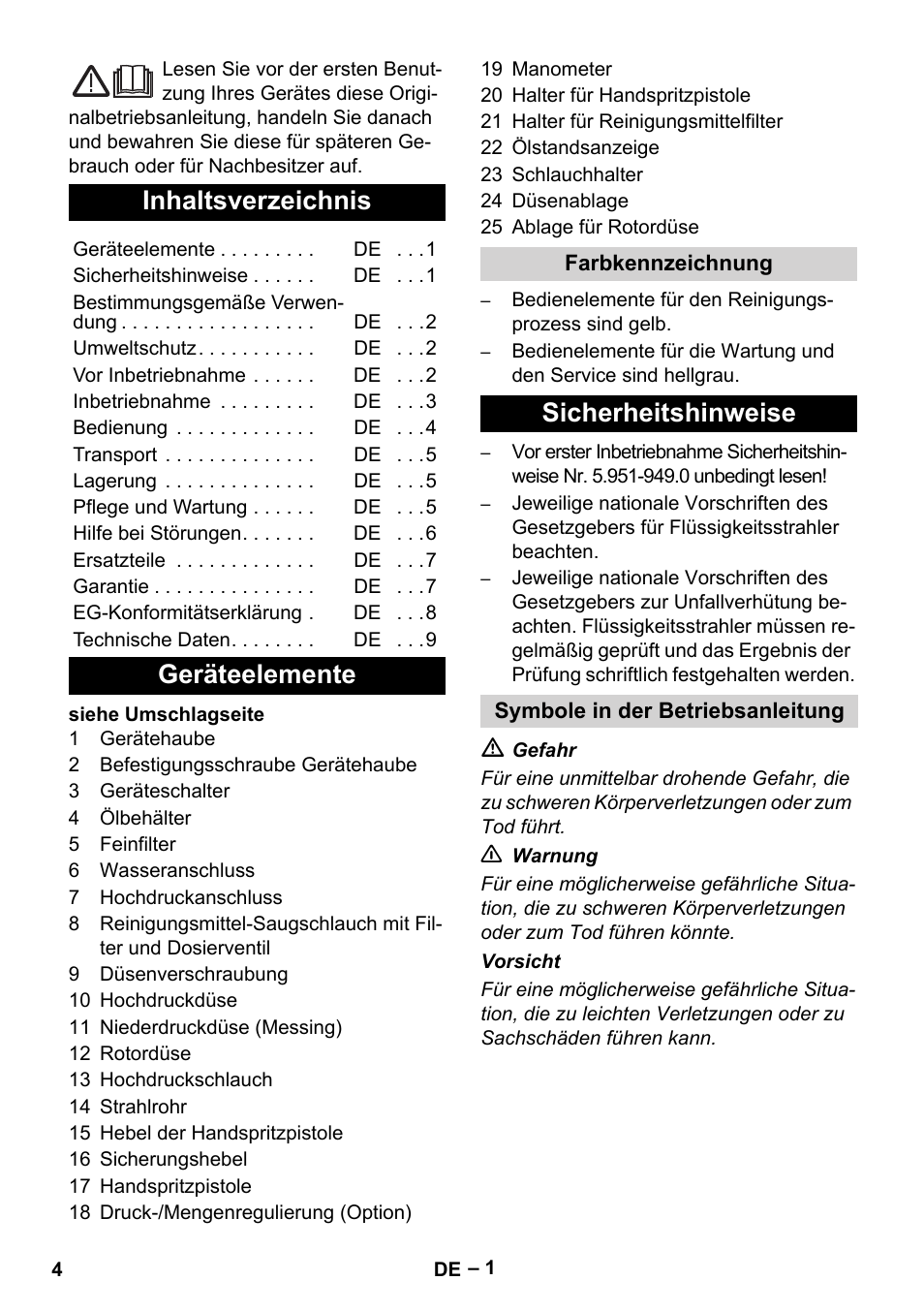 Karcher HD 10-25-4 Cage Plus User Manual | Page 4 / 238