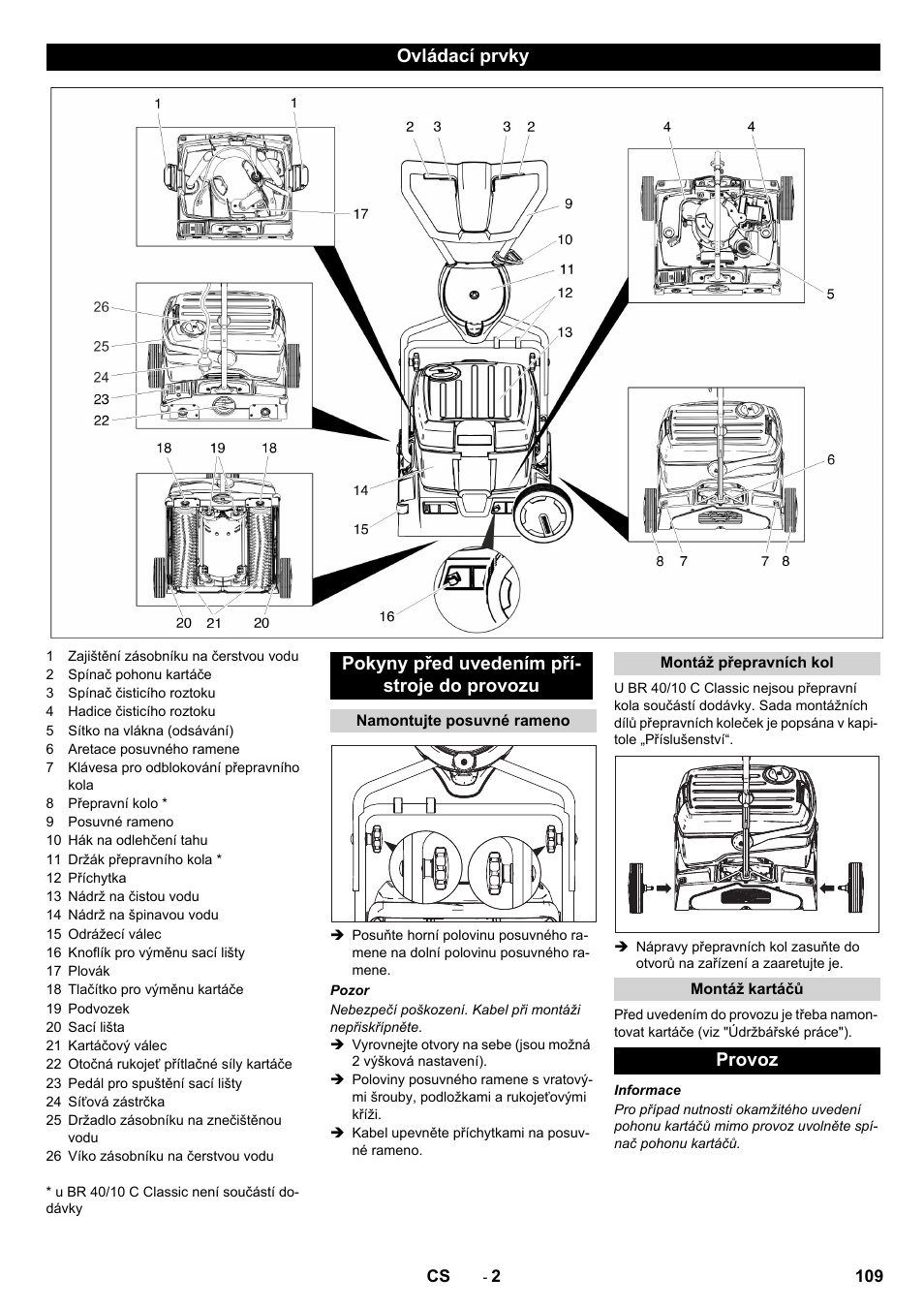 Provoz | Karcher BR 40-10C ADV User Manual | Page 109 / 196