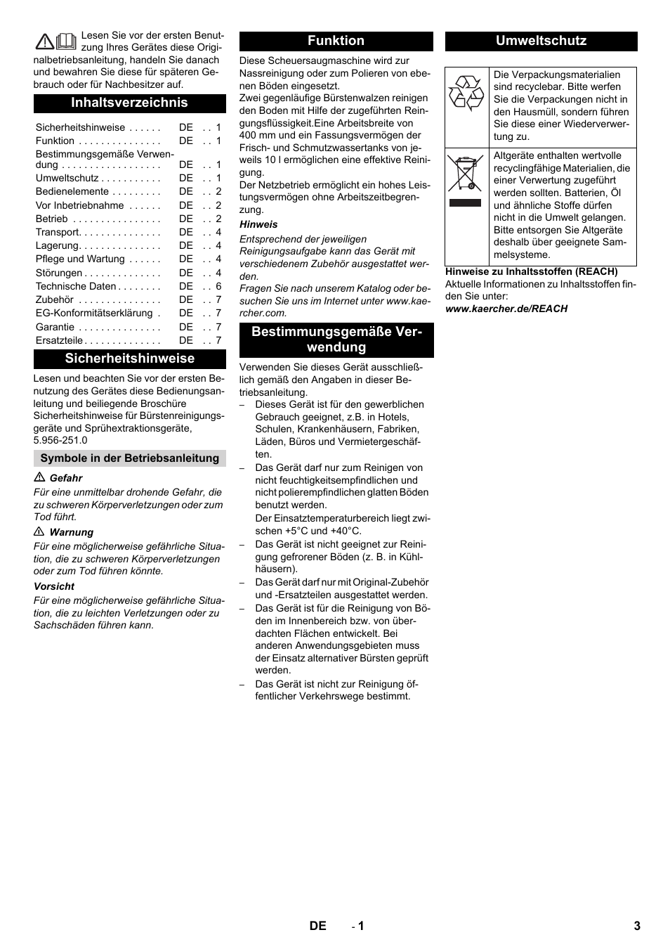 Karcher BR 40-10C ADV User Manual | Page 3 / 196