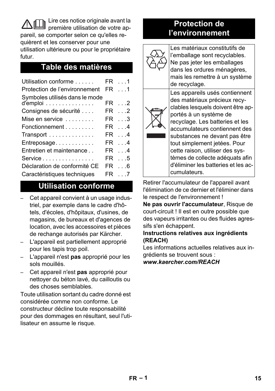 Karcher EB 30-1 Li-Ion User Manual | Page 15 / 180