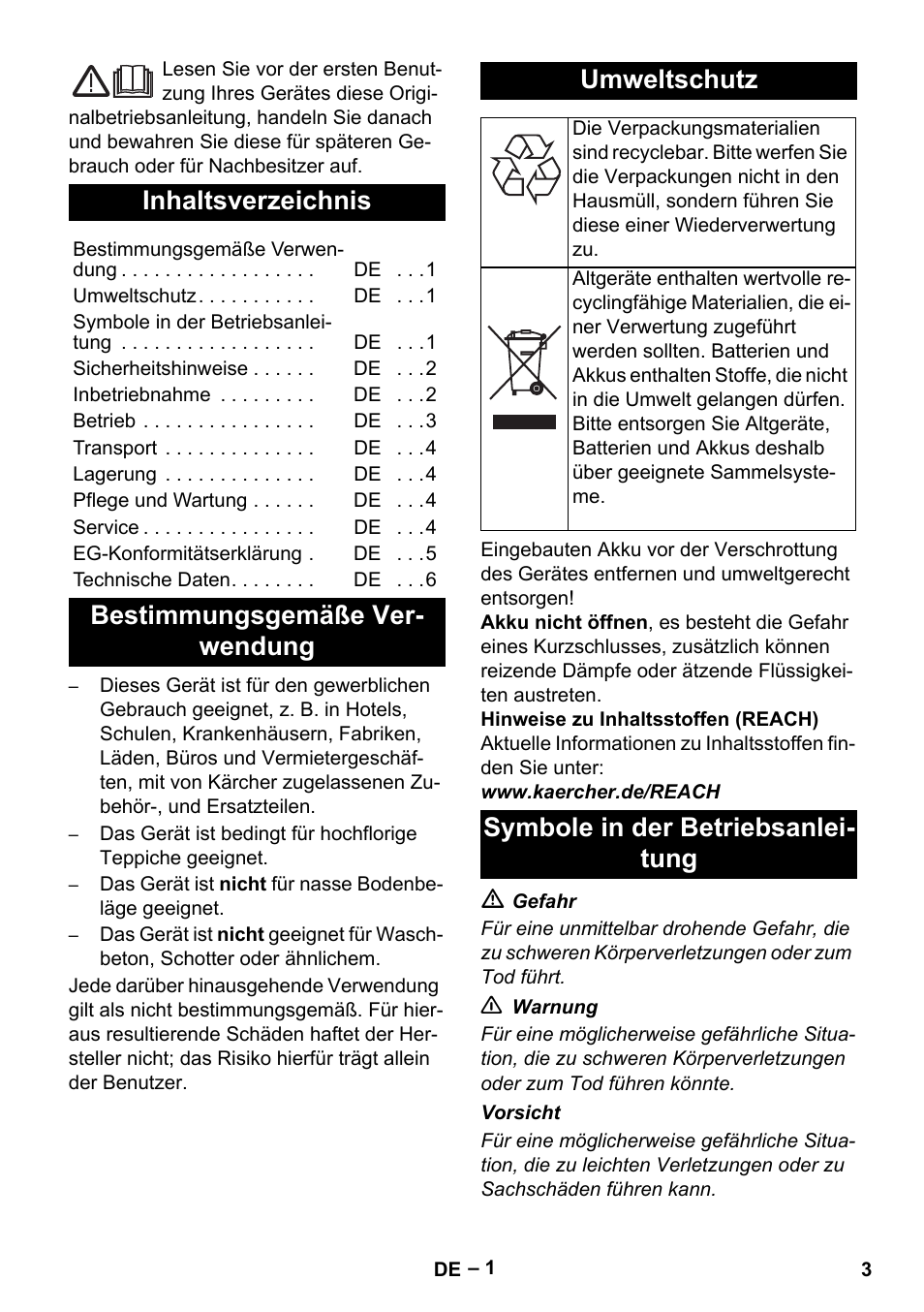 Karcher EB 30-1 Li-Ion User Manual | Page 3 / 180