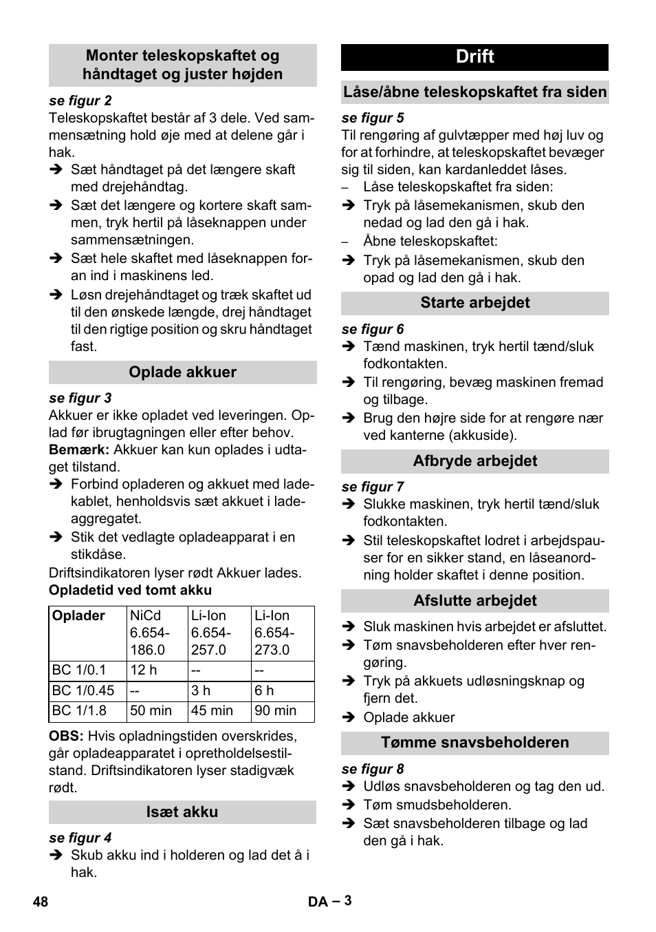 Drift | Karcher EB 30-1 Li-Ion User Manual | Page 48 / 180