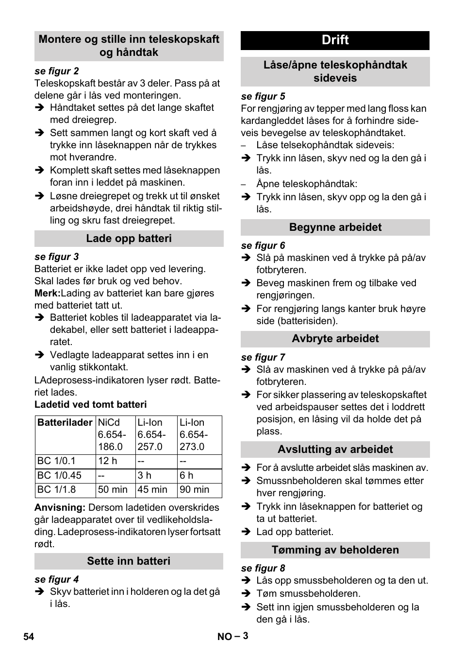 Drift | Karcher EB 30-1 Li-Ion User Manual | Page 54 / 180