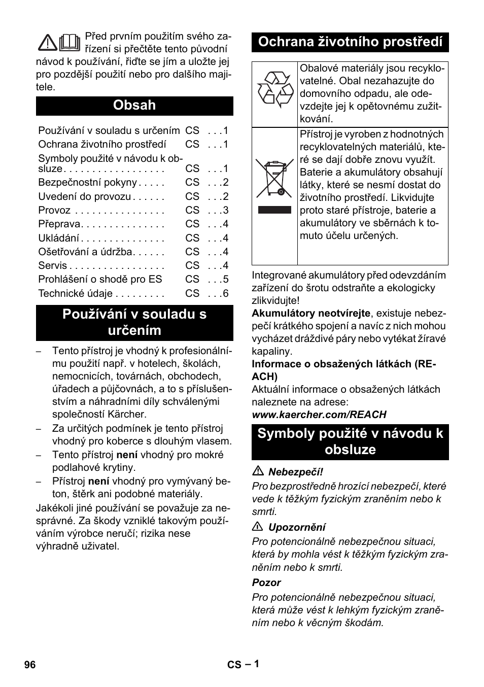 Karcher EB 30-1 Li-Ion User Manual | Page 96 / 180