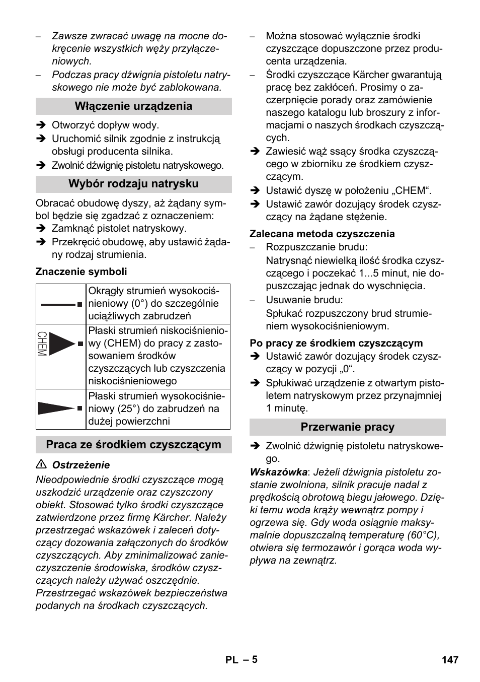 Karcher HD 830 BS User Manual | Page 147 / 220