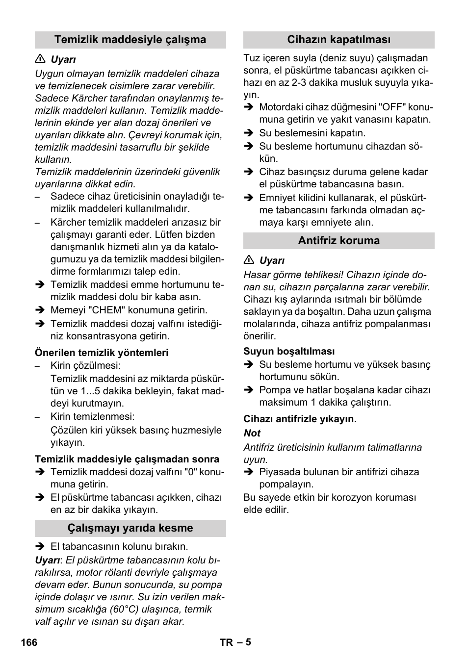 Karcher HD 830 BS User Manual | Page 166 / 220