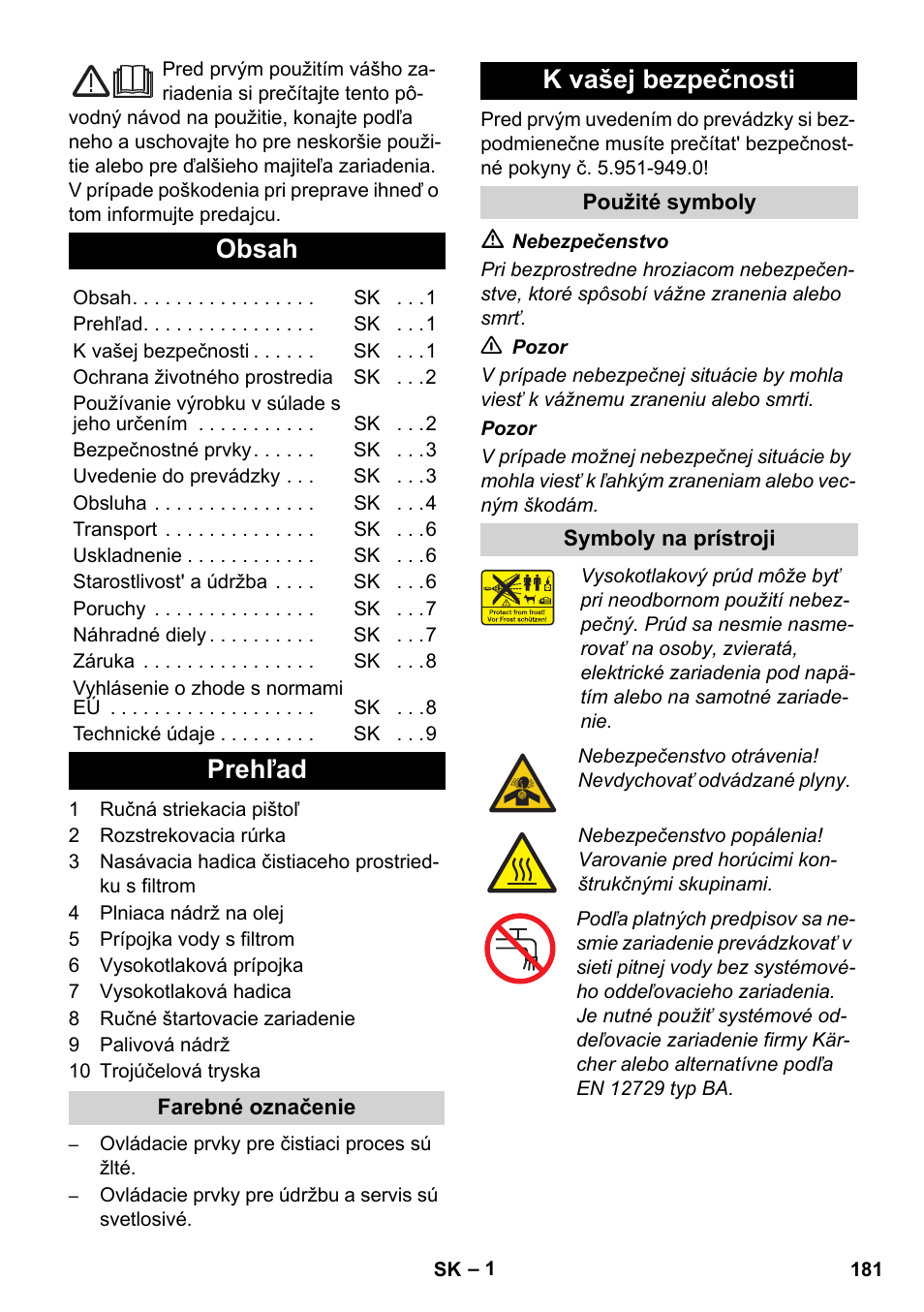 Karcher HD 830 BS User Manual | Page 181 / 220