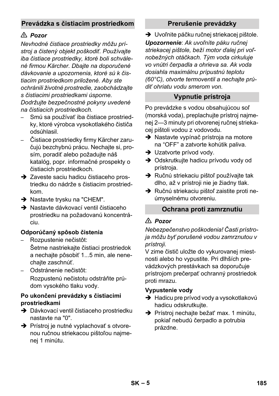 Karcher HD 830 BS User Manual | Page 185 / 220