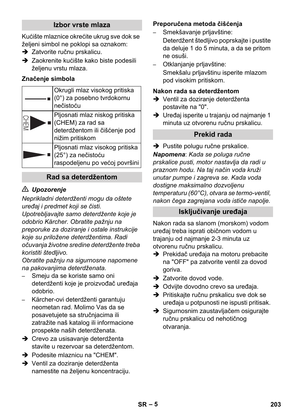 Karcher HD 830 BS User Manual | Page 203 / 220