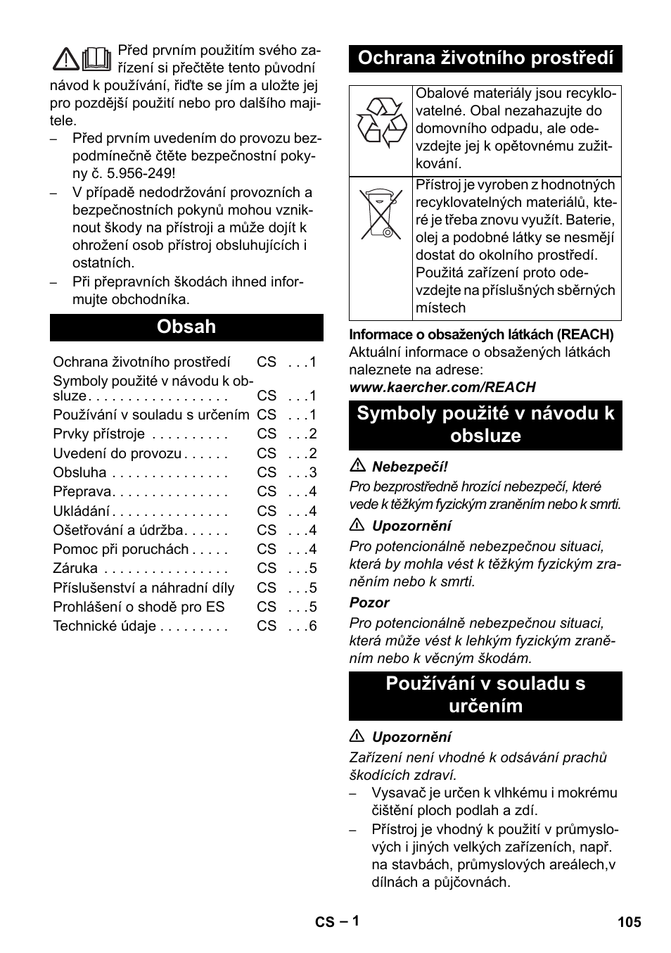 Karcher NT 40-1 Tact Te User Manual | Page 105 / 188