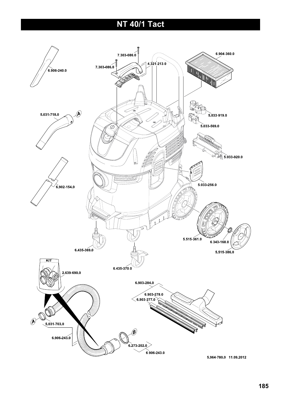 Nt 40/1 tact | Karcher NT 40-1 Tact Te User Manual | Page 185 / 188